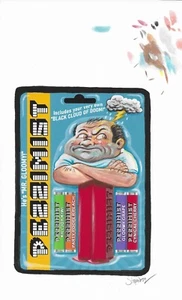 Robert Jimenez 2020 Wacky Packages Orig. Final Painted Art Pezzimist Free Ship! - Picture 1 of 2