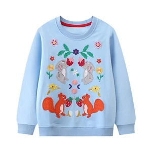 Toddler Girl Boy Sweatshirts Crewneck Long Sleeve Pullover Cotton Graphic Top - Picture 1 of 10