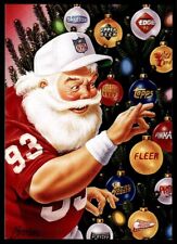 Santa Claus 1993 TEAM NFL CHECKLIST Topps Fleer Upper Deck Card