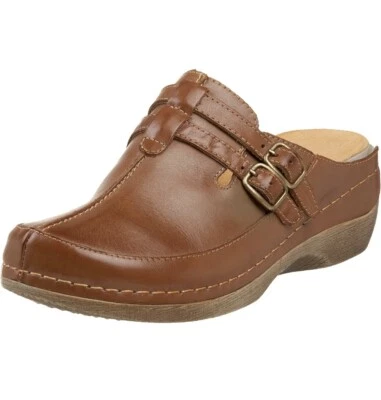 Spring Step Happy Clogs Women’s Sz 41 Sz 9.5 / 10 Comfort Slip-On Leather Brown - Image 1 of 4