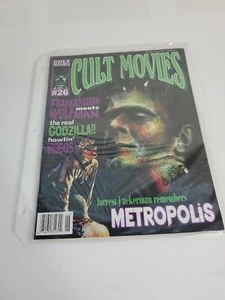 Cult Movies #26 - 1998 Magazine Frankenstein vs Wolfman, Godzilla, Metropolis - Picture 1 of 11