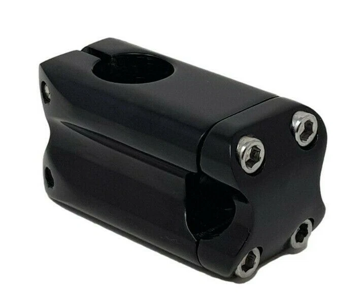 25.4mm Bmx Ahead 4 Bolt Alloy A-head Handlebar Stem Black Fits 22.2mm Handlebars - Image 1 of 4