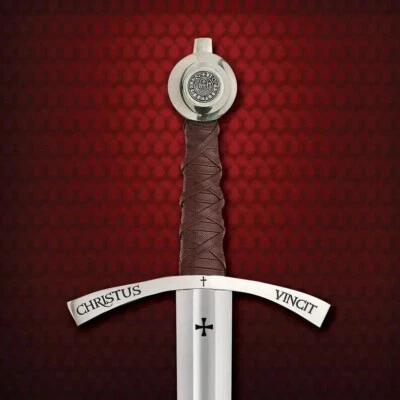 Faithkeeper The Accolade Sword of the Knights Templar - Handmade Medieval Sword - Image 1 of 4