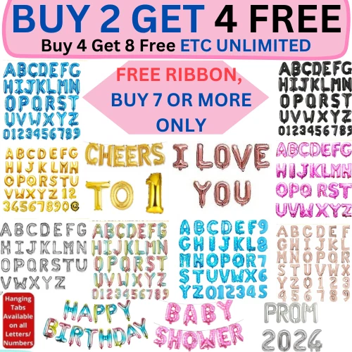 16" inch Alphabet A-Z Letter Number Foil Balloons NAME PARTY WEDDING BIRTHDAY AG