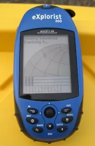Magellan eXplorist 300 Handheld GPS Receiver Tested Works Blue Water Resist - Picture 1 of 3