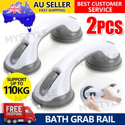 2X Safety Bath Handle Aid Bathroom Shower Hand Grab Grip Wall Suction Rail Bar - image 1 of 4