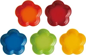 Le Creuset Flower Plate LC S Rainbow Dish 5 Color Heat Cold Resistance Japan NEW - Picture 1 of 3