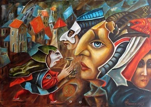 ORIGINAL Painting OIL canvas modern CONTEMPORARY ART BY Pronkin 2023 BALANCE 2 - Picture 1 of 7
