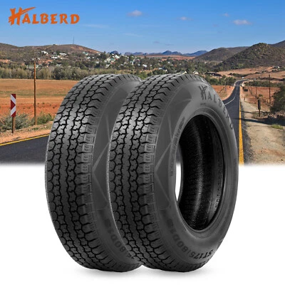 Set 2 ST175/80D13 Trailer Tires 6Ply Load Range C Heavy Duty 175 80 13 Tubeless — 第 1/4 张图片