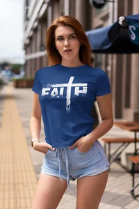 FAITH Christian Camiseta Religion God cualquier color cualquier talla - Imagen 1 de 17