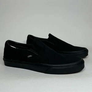 Vans Classic Slip-On Shoes 'Triple Black' (VN00EYEBKA) NEW - Picture 1 of 6
