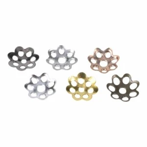 600 pz/lotto tappi estremità fiori cavi fiori cono perline tappo gioielli accessori - Foto 1 di 18