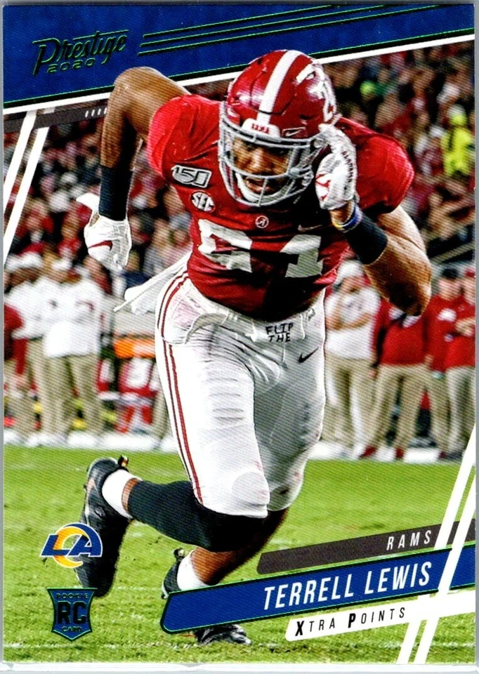 2020 Panini Prestige Rookie Rc Terrell Lewis #291 Rams Xtra Points Green - Image 1 of 2