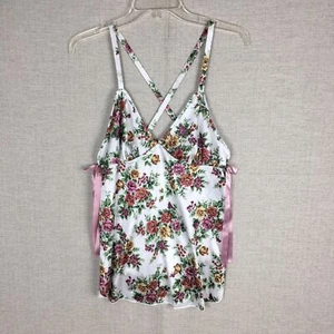 Vintage Petra Fashions Camisole Top Size M Medium Floral Ribbon Accent - Picture 1 of 6
