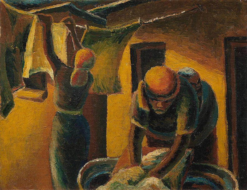 Washer Woman : 1940 : GERARD SEKOTO : Archival Quality Art Print - Image 1 of 1