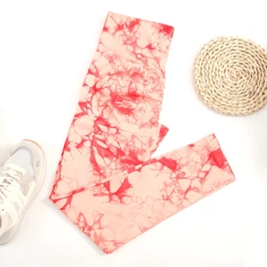 S-XL Tie Dye Pattern Gym Leggings Fitness Push Up Casual Sports Pants For Women - Picture 1 of 23