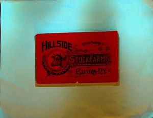Hillside Stock Farm Elmira NY Folleto Años 1890 JJ Rush Jersey Ganado Caballos - Imagen 1 de 4