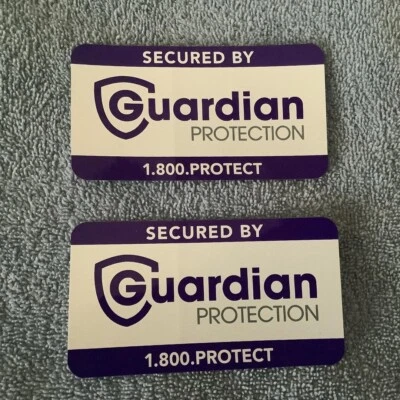 New Guardian Protection 2  Windows Or Doors Decals Stickers New  ADT Yard Sign ! - Image 1 of 3