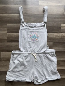 DISNEY Dose of Disney Relaxed Sweat Shortalls Bib Overalls Size L Jumper Romper - Picture 1 of 7