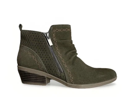 🔥Botas de tornozelo Earth Origins tamanho 7 Wmn’s Collette Cheryl OLIVE camurça Dbl zíper lateral - Imagem 1 de 4