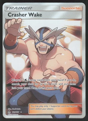 Crasher Wake (Full Art) 129/131 Full Art Trainer Ultra Rare SM - Forbidden Light - Image 1 of 2