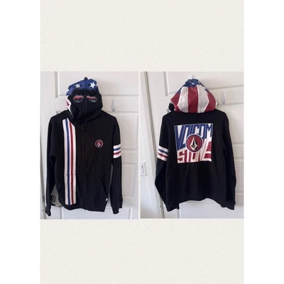 Vtg Volcom sz XL Y2K Stone Full Zip Mask Hoodie Jacket Throwback Street Grunge - Image 1 of 4