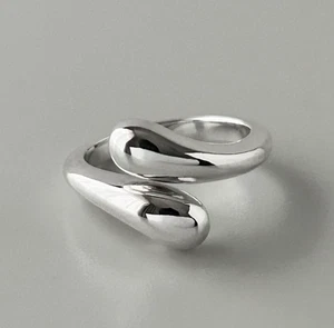 Georg Jensen Sterling Silver Ring #411 by Agnete Dinesen 925S Denmark US6.5 - Picture 1 of 7