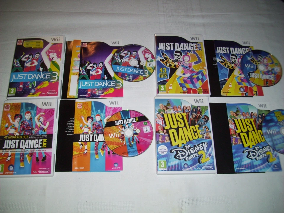 Lot de 4 jeux Just Dance Nintendo Wii - Photo 1/1