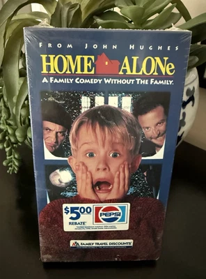 Home Alone (VHS, 1991)  Pepsi AA Stickers Brand New Sealed READ Small Tear - Image 1 of 4