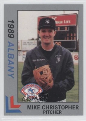 1989 Best Albany-Colonie Yankees Platinum Mike Christopher #22 - Image 1 of 2