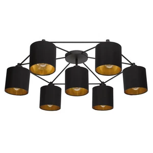 Black Seven Light Ceiling Mount from the Staiti Collection - Picture 1 of 1