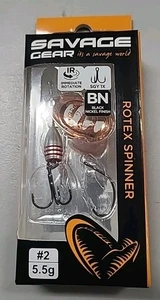 SAVAGE GEAR ROTEX Spinner Cebo Zapatero Plata 5.5g Talla 2 ENVÍO GRATUITO  - Imagen 1 de 2