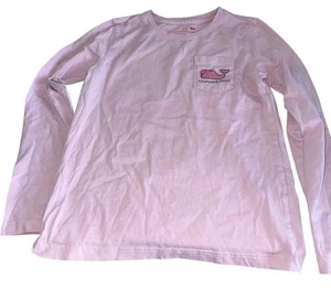 Vineyard Vines Girls Long Sleeve Tee Shirt Size M Pink Whale Kisses - Picture 1 of 7
