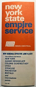 New York State Empire Service 1970 Horario de servicio de tren Penn Central 3F - Imagen 1 de 3