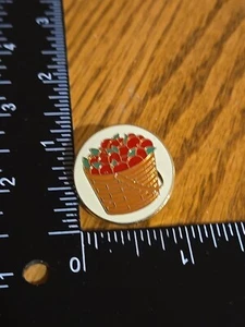 Scheffel Äpfel Brosche Anstecknadel Korb Äpfel Pinnacle Designs M6 - Bild 1 von 3
