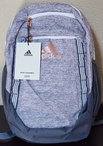 Adidas Excel 6 Backpack Jersey Grey/Onix Grey/Rose Gold # 5153181 BRAND NEW - Picture 1 of 11