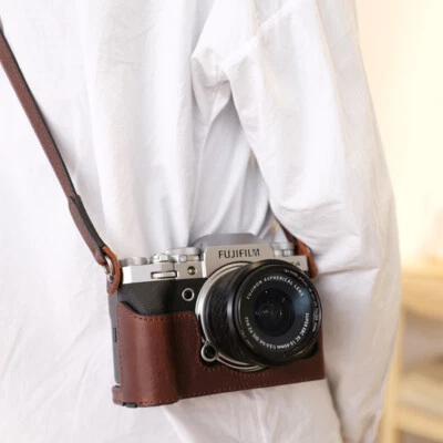Genuine Real Leather Camera Bag Case Cover For Fuji Fujifilm XT5 XT4 X-T5 X-T4 - Image 1 of 4