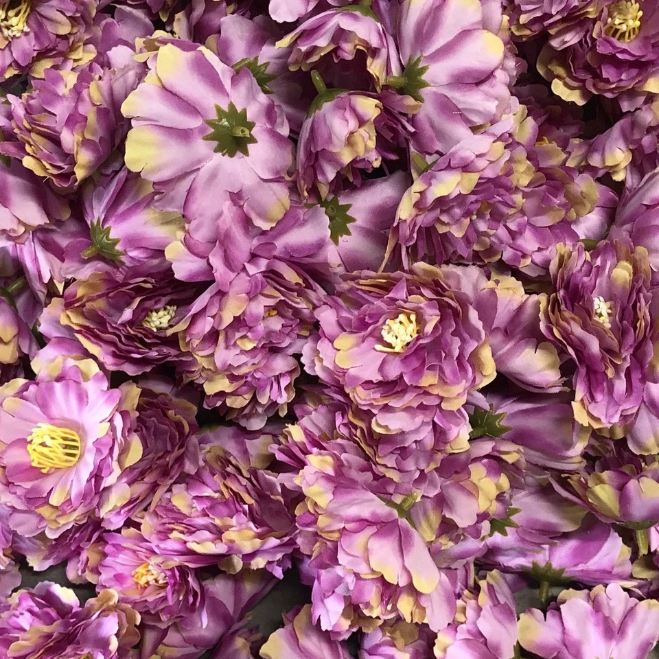 Artificial Silk Flower Heads - Fuchsia Peony Style 54 - 5 Pack - Image 1 of 1