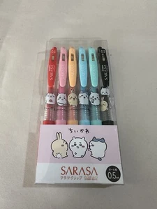 Chiikawa Zebra Sarasa Clip 0.5mm Juego de 6 Colores Rojo Leche Rosa Hachiware - Imagen 1 de 9