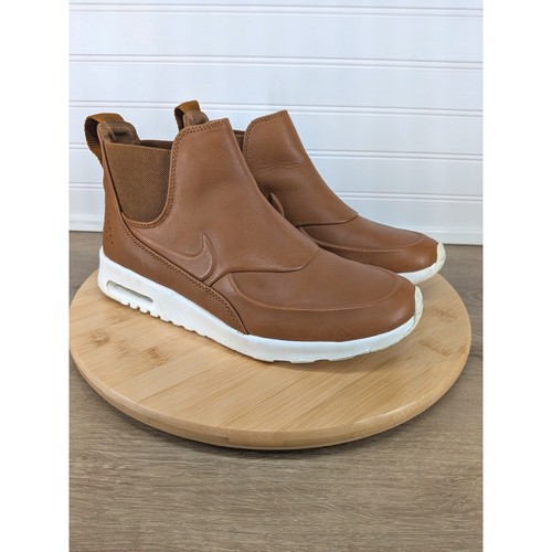 Stivali Nike Air Max Thea Mid Chelsea in pelle marrone comodi casual 8 5