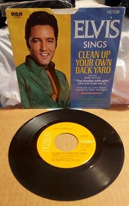 Elvis Presley - Clean Up Your Own Backyard / Fair (45 RPM vinyl Picture Sleeve) - Picture 1 of 5