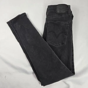 Levi's Mile High Super Skinny Jeans Black Wash Denim Damen Größenetikett 29 (28x29) - Bild 1 von 13
