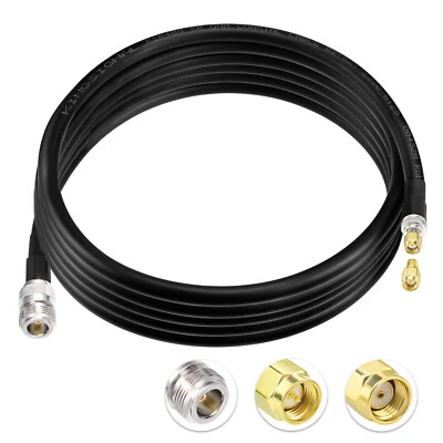 Lora Antenna Cable N Female to RP-SMA/SMA ALSR400 Low Loss Extension Coax Cable - Image 1 of 4