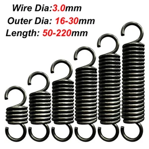 Expansion Springs Extension Tension Spring Wire Dia 3.0mm OD 16-30mm L=50-220mm - Picture 1 of 6