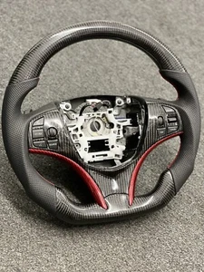 Acura Mdx 2014 2015 2016 2017 real carbon fiber steering wheel Black leather - Bild 1 von 3