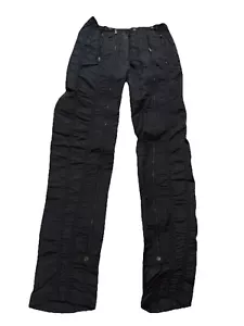 Vintage BUGLE BOY Countdown Black Zipper Parachute Nylon Pants Size 31L - Picture 1 of 13