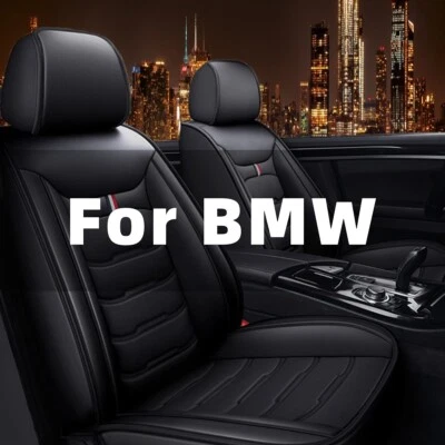 For BMW Car 5 Seat Cover Full Set Leather Front + Rear Cushion Full Surround Pad - Image 1 of 4
