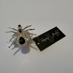 Spinne - Tigerauge & Citrin 925 Sterling Silber Ring Schmuck Gr.8 BR89308 - Bild 1 von 9