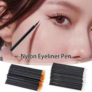 50 piezas lápiz delineador de ojos de nailon desechable sombra de ojos varita cepillo cosmético - Imagen 1 de 18