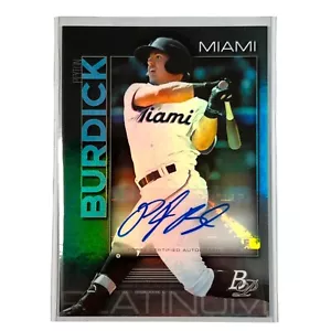 Peyton Burdick 2020 Bowman Platinum Wal-Mart Top Prospects Auto #TOP-7 Marlins - Bild 1 von 5